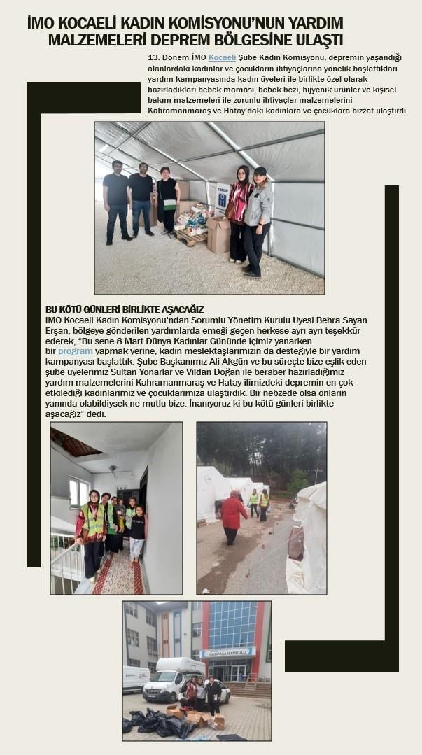 İMO Kocaeli Kadın Komisyonu’nun yardım malzemeleri deprem bölgesine ulaştı 11.04.2023.jpg