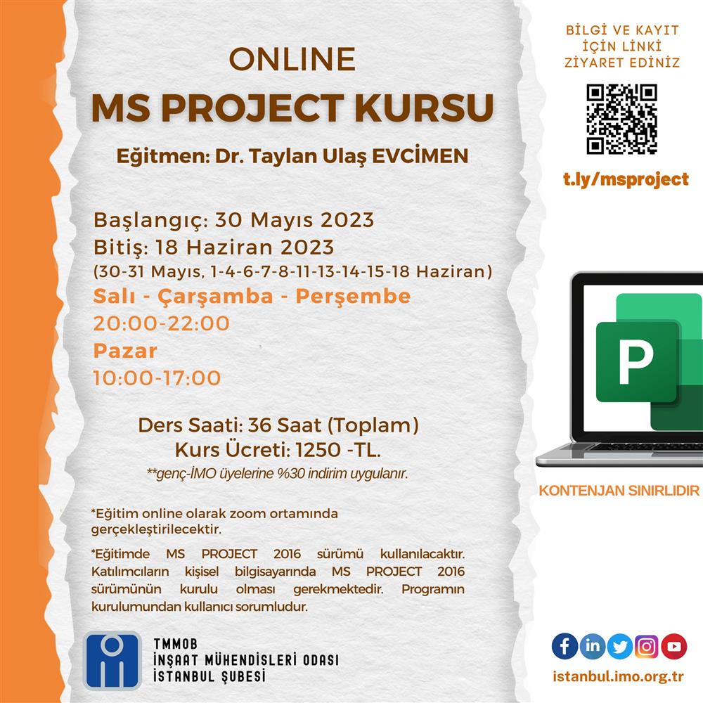 Online ms project kursu